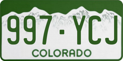 CO license plate 997YCJ