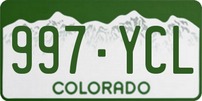 CO license plate 997YCL