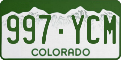 CO license plate 997YCM