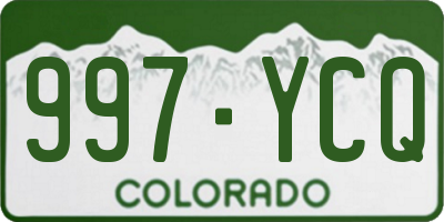 CO license plate 997YCQ