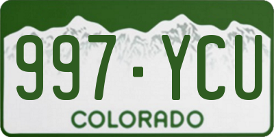 CO license plate 997YCU
