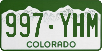CO license plate 997YHM