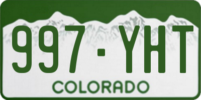 CO license plate 997YHT