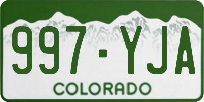 CO license plate 997YJA