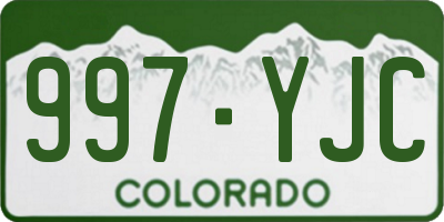 CO license plate 997YJC