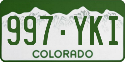 CO license plate 997YKI
