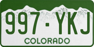 CO license plate 997YKJ