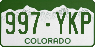 CO license plate 997YKP