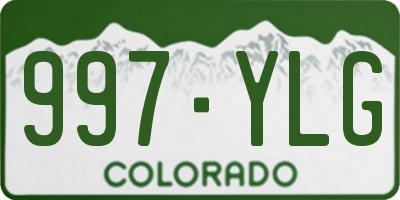 CO license plate 997YLG