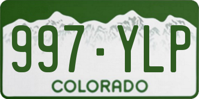 CO license plate 997YLP