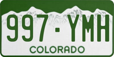 CO license plate 997YMH