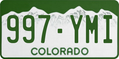 CO license plate 997YMI