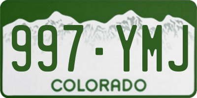 CO license plate 997YMJ