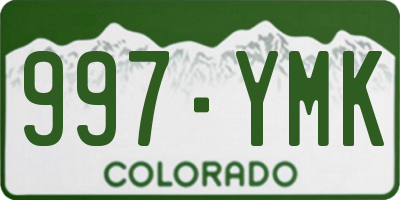 CO license plate 997YMK