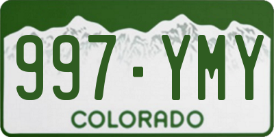 CO license plate 997YMY