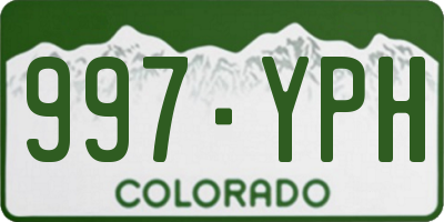 CO license plate 997YPH