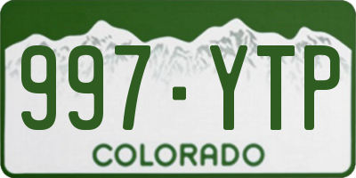CO license plate 997YTP