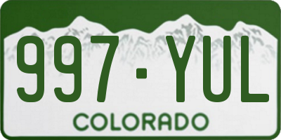 CO license plate 997YUL