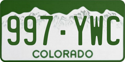 CO license plate 997YWC