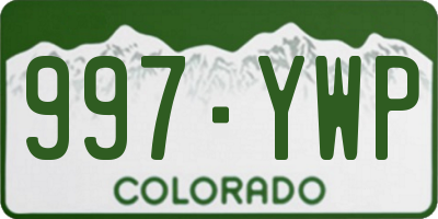 CO license plate 997YWP