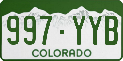CO license plate 997YYB