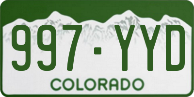 CO license plate 997YYD