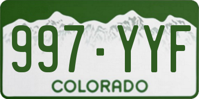 CO license plate 997YYF