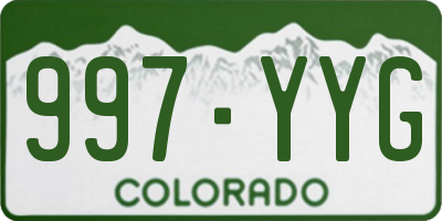 CO license plate 997YYG