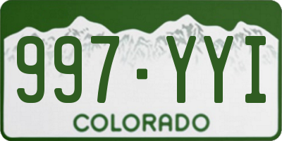 CO license plate 997YYI