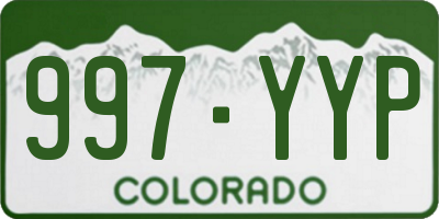 CO license plate 997YYP