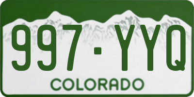 CO license plate 997YYQ