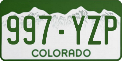 CO license plate 997YZP