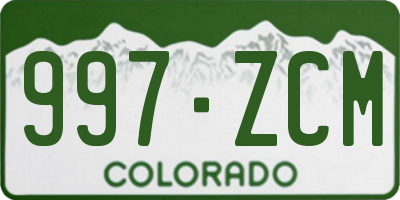 CO license plate 997ZCM