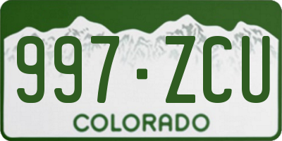 CO license plate 997ZCU