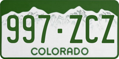 CO license plate 997ZCZ