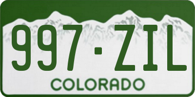 CO license plate 997ZIL