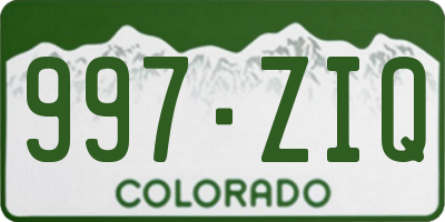 CO license plate 997ZIQ