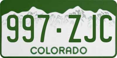 CO license plate 997ZJC