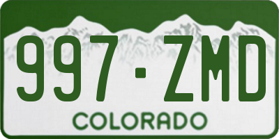 CO license plate 997ZMD