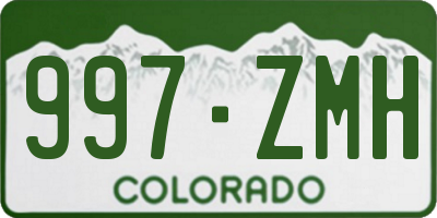 CO license plate 997ZMH