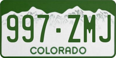 CO license plate 997ZMJ