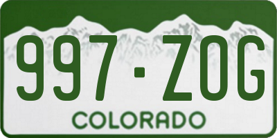 CO license plate 997ZOG