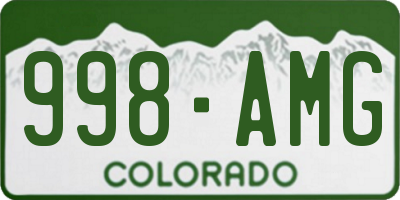 CO license plate 998AMG