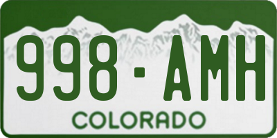 CO license plate 998AMH