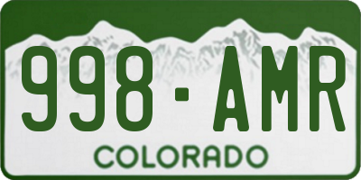 CO license plate 998AMR