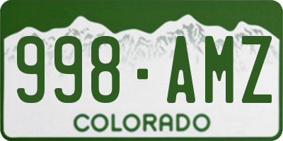 CO license plate 998AMZ