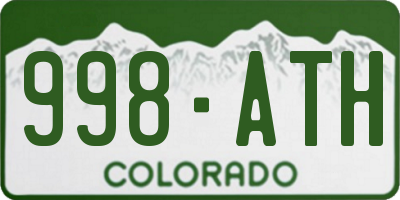 CO license plate 998ATH