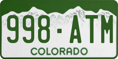 CO license plate 998ATM