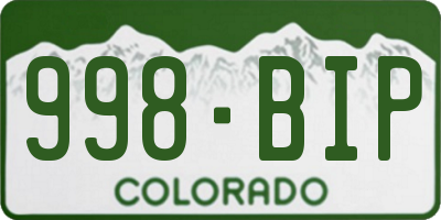 CO license plate 998BIP