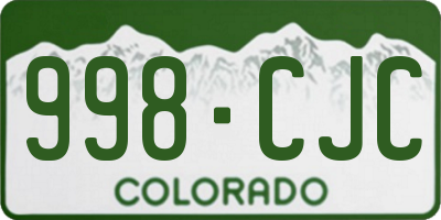 CO license plate 998CJC